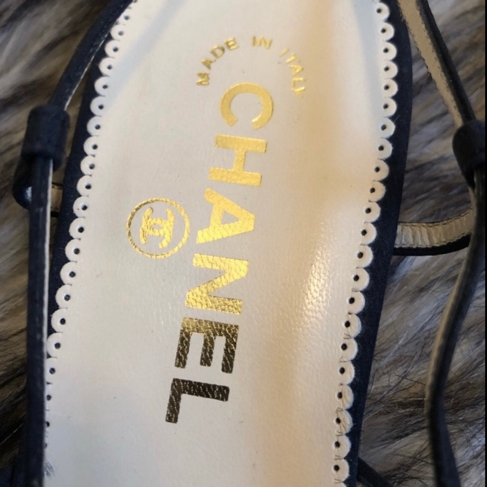 Authentic Chanel Crystal Slingback - image 3